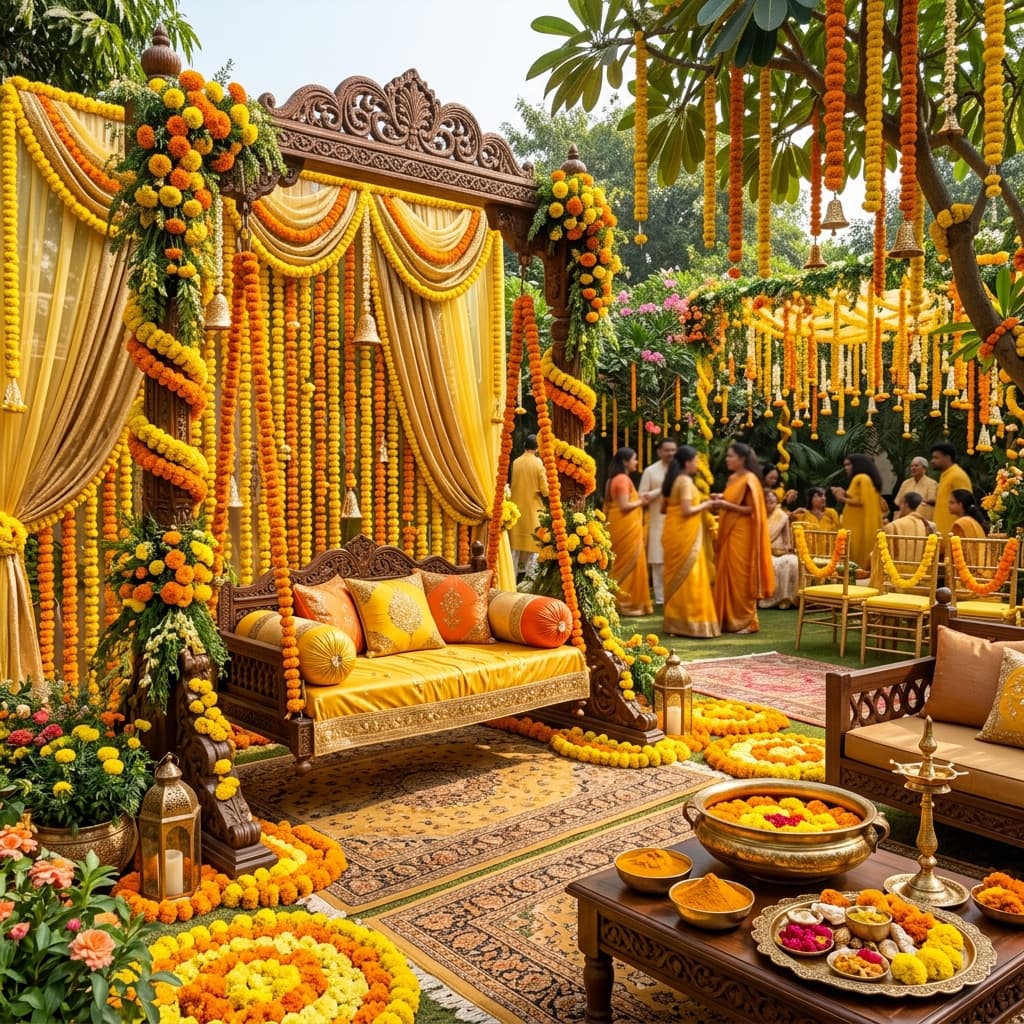Haldi event decoration